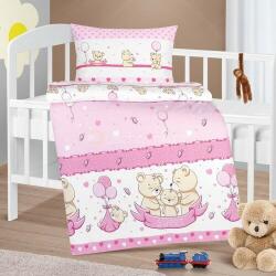 BellaTEX Lenjerie de pat din bumbac pentru copii Agáta Familie de ursuleți, 90 x 135 cm, 45 x 60 cm Lenjerie de pat