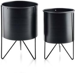 Affek Design virágcserép készlet állvánnyal Swen Black 2 db - többszínű Univerzális méret (HTOP7327)