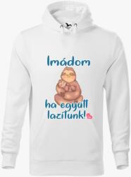 Los Polos Apák napi Imádom ha együtt lazítunk lajhár kapucnis pulóver