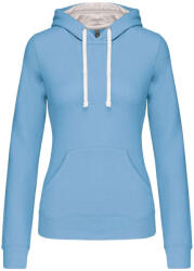 Kariban KA465 NŐI KONTRASZTOS KAPUCNIS PULÓVER (ka465sb/wh-2xl)