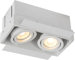 Lucide 09925/02/31 süllyeszthető spotlámpa Trimless 2x50W | GU10 - fehér, állítható, szabályozható