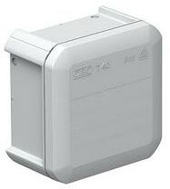 Obo-bettermann Kötődoboz falonkívüli műanyag 90mm x 90mm 52mm szürke IP55 T 40 OE OBO-BETTERMANN - 2007223