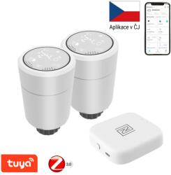Immax NEO 07732B 2x termosztátfej készlet Smart + Neo Bridge Pro v2 2xAA - ZigBee 3.0, fehér