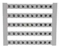 Weidmüller Sorkapocsjelölő lap 51-60 vízszintes fehér 5mm-modultáv DEK 5 FWZ 51-60 Weidmüller - 0523060051