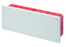 GEWISS Süllyesztett kötő-/szerelvénydoboz DIN-sínnel téglalap 392mm x 152mm x műanyag piros 48PT GEWISS - GW48008