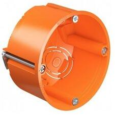 KAISER Gipszkarton szerelvénydoboz 1-es kerek 68mm-átmérő műanyag narancs csavarral O-range KAISER - 9063-32