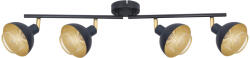 Italux SPL-27357-4-BK-GD mennyezeti spotlámpa Savio | 4x40W E27