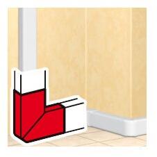 Legrand Parapetcsatorna L-idom 105x65-höz emelkedő/süllyedő 90° fényesfehér műanyag DLP LEGRAND - 010787