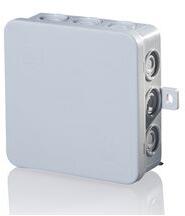 F-TRONIC Kötődoboz falonkívüli 100mmx 100mmx 40mm szürke műanyag IP54 12 kábel/cső E114 F-TRONIC - 7340044
