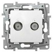 Legrand Niloé antenna aljzat TV-R süllyesztett fehér 2-kimenet átmenő 14dB/860MHz LEGRAND - 664561