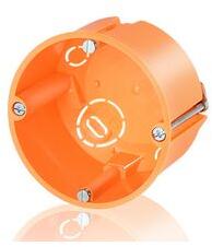 F-TRONIC Gipszkarton szerelvénydoboz 1-es kerek 68mm-átmérő narancs műanyag csavarral E115 F-TRONIC - 7350094