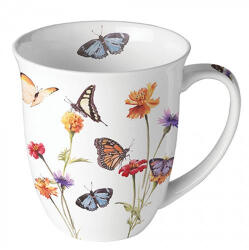 Ambiente Butterfly garden white porcelánbögre 0, 4l (18419335)