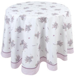 Clayre & Eef Asztalterítő 170cm, 100% pamut, Lavender Garden