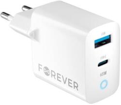 Forever Gyorstöltő Forever GaN TC-06-65AC PD QC 1x USB-C 1x USB 65W fehér GSM171397