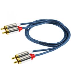Somogyi Elektronic RCA - RCA kábel RCA x2 apa - RCA x2 apa stereo 1, 0m fém dugókkal A 3-1M (A 3-1M)