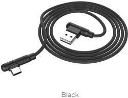 hoco. X46 Type-C/USB 2.0 kábel, fekete, 90 fokos, 1 méter (HC723741)
