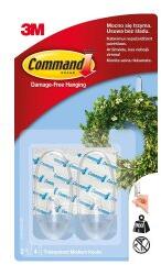 Command Закачалки прозрачни Outdoor Size-M 2бр