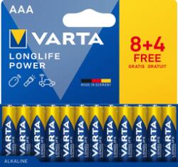 VARTA Longlife Power AAA LR03 Ceruzaelem, 8+4 db (4903121772)
