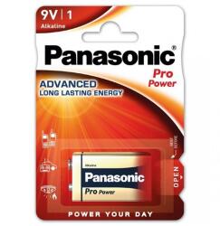 Panasonic pro power szupertartós elem (6lr61, 9v, alkáli) 1db / csomag (6LR61PPG-1BP) - rufusz