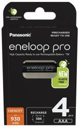 Panasonic Eneloop Pro akkumulátor (4 db, 930 mAh, Ni-MH, AAA) (BK-4HCDE/4BE)