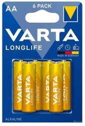 VARTA longlife tartós elem (aa, lr06, 1.5v, lítium) 6db/csomag (4106101436)