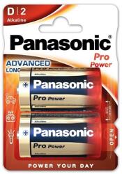 Panasonic pro power tartós elem (lr20, d/góliát, 1.5v, alkáli) 2db /csomag (LR20PPG-2BP)