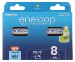 Panasonic Eneloop akkumulátor (8 db, 2000 mAh, Ni-MH, AA) (BK-3MCDE/8BE)