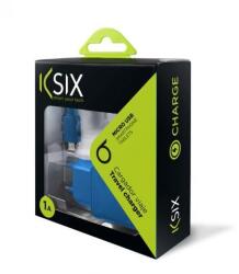 Ksix hálózati töltő (MicroUSB, 1A, kék) (B1740CD02AZ)