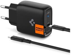 Spigen arcstation pro hálózati töltő type-c aljzat (45w, gan, pd gyorstöltő 3.0 + type-c kábel) fekete (ACH02588) - rufusz