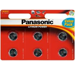 Panasonic CR2032 lítium gombelem (6 db / csomag) (CR-2032EL/6B)