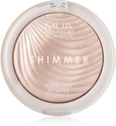 MUA Makeup Academy Shimmer kompakt púderes élénkítő arcra árnyalat Oyster Silk 8 g