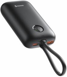 SWISSTEN Voltbox 35W 10000 mAh integrált USB-C és Lightning kábelekkel fekete (22013936)