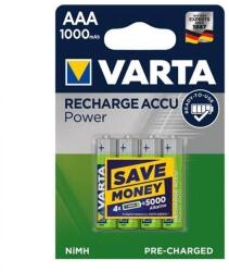 Somogyi Elektronic VARTA 5703 akkumulátor AAA, NiMH akkumulátor, mini ceruza, 1000 mAh kapacitás, RTU - feltöltött és használatra kész, 4 db/csomag (5703)