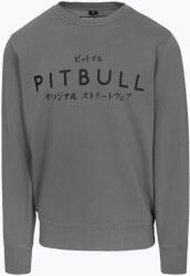 Pitbull West Coast Férfi Pitbull Mt Fuji Crewneck Sweatshirt mosott szürke