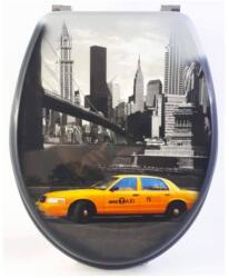 Styron MDF WC ülőke, színes, New York taxi - mintás STY-550-102 (STY-550-102)