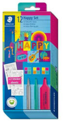 STAEDTLER Írószer készlet, ajándék matricákkal, STAEDTLER® Happy set 61 SC1 (TS61SC1HA) (61 SC1 HA)
