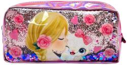 S-Cool Penar etui cu paiete S-COOL SC2220, Motiv Girl (SC2220) Penar