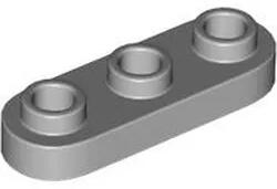 LEGO® 77850c86 - LEGO világosszürke lap 1 x 3 méretű, lekerekített, lyukas bütykökkel (77850c86)