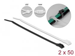 Delock Kábelkötegelő lapos fejrésszel hossza 205 mm szélessége 4, 6 mm, 100 db