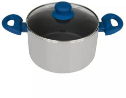 Tasty Oala cu capac Tasty 678539, 20 cm, 3 L, Dozator grasime, Aluminiu, Acoperire antiaderenta, Albastru (678539)
