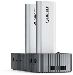 ORICO M. 2 SSD Dokkoló - IT28N-C-EU (2xM. 2 NVMe -> USB-A/C, Max. : 8 TB, Klón funkció, Max. : 40Gbps, szürke) (ORICO-IT28N-C-EU-GY-BP) - pepita