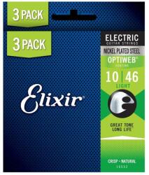 Elixir 16552 Optiweb elektromos gitárhúrkészlet 3db, 10-46