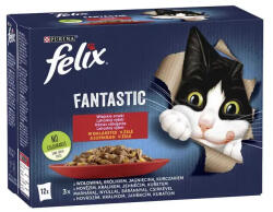 FELIX Fantastic házias válogatás aszpikban nedves eledel felnőtt macskáknak 12x85g
