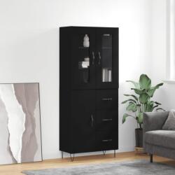 vidaXL fekete szerelt fa magasszekrény 69, 5 x 34 x 180 cm (3198498)