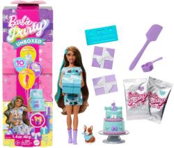Mattel Papusa cu accesorii surpriza Barbie, Party Unboxed, JFG72 Papusa Barbie