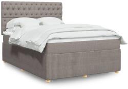 vidaXL tópszínű szövet rugós ágy matraccal 140 x 190 cm (3294362)