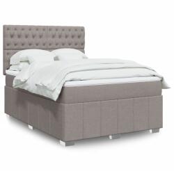 vidaXL tópszínű szövet rugós ágy matraccal 140 x 190 cm (3293974)