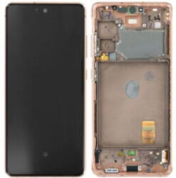Samsung GH82-24214F Gyári Samsung Galaxy S20 FE OLED kijelző érintővel Narancs kerettel előlap (GH82-24214F)