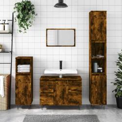 vidaXL füstös tölgy színű szerelt fa fürdőszobaszekrény 80x33x60 cm (831657)