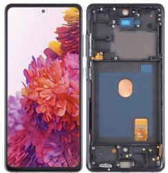 Samsung GH82-24214F Samsung Galaxy S20 FE / S20 FE 5G OEM OLED kijelző érintővel fekete kerettel előlap (GH82-24214F)